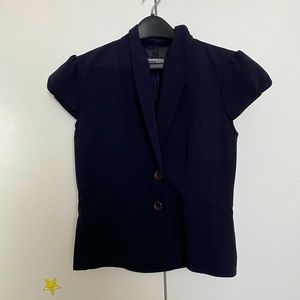 Dark blue to Black Short sleeve blazer